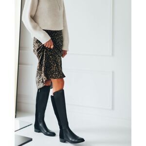 Aqua Diva Misty Black Knee Length Boots